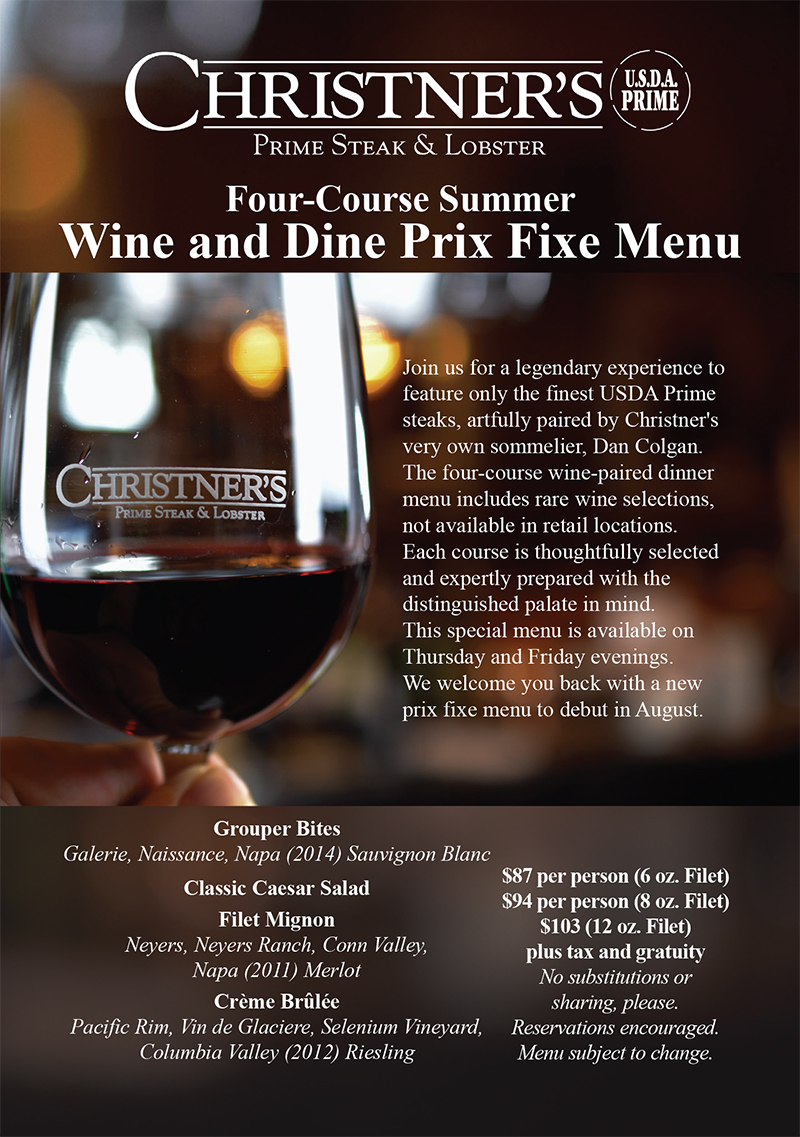 Summer Wine and Dine Four-Course Menu