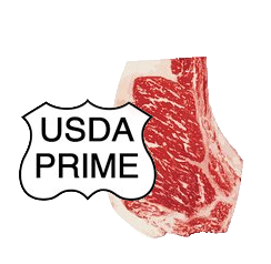 USDA prime steak and emblem