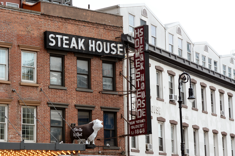 the exterior of the Old Homestead Steakhouse in New York City