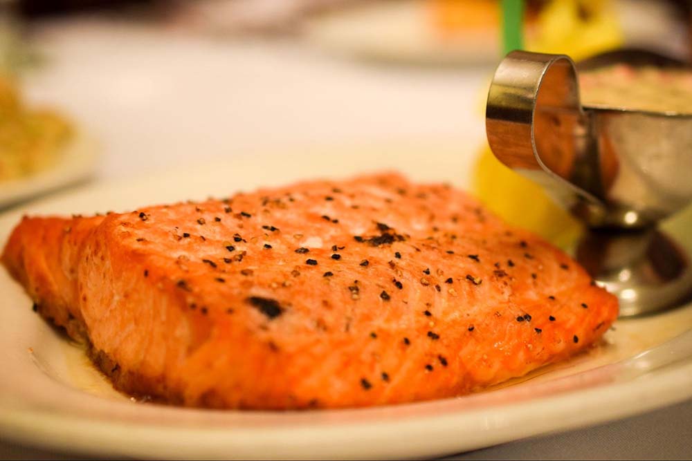 Christner's featured seafood dish; the seared salmon.