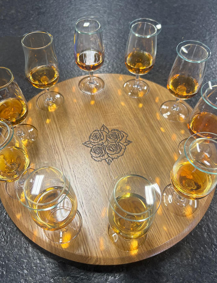 Table with couple of drinks